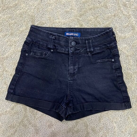 Blue Spice Juniors Size 1 Black Jean Shorts- SOFT!!! - Picture 9 of 10